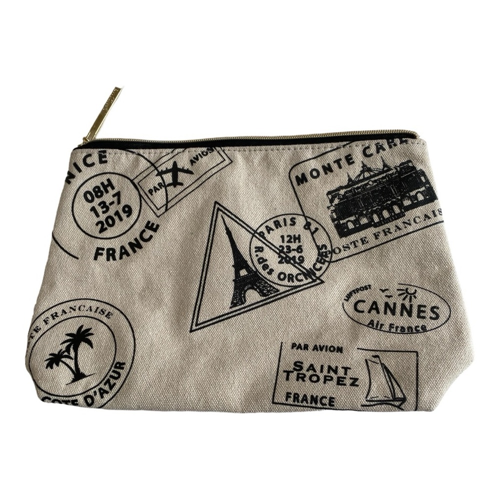 Lancôme Canvas Makeup Bag Black & Cream